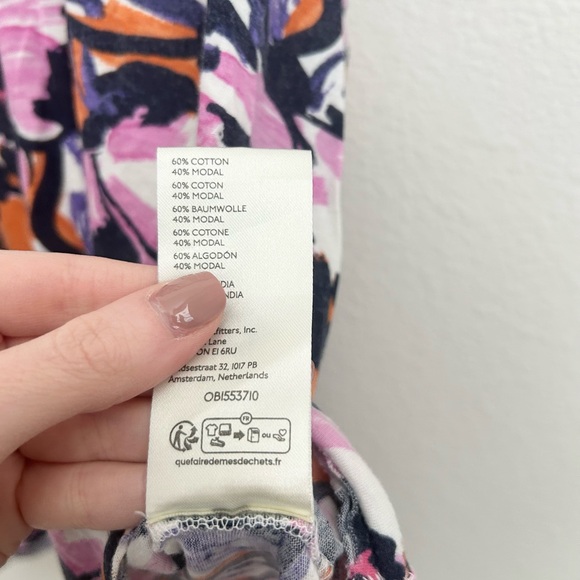 Anthropologie Maeve Catie Floral Ruffle Sleeve Blouse - Medium - Picture 9 of 11